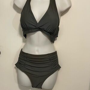 Olive Green Women's Swim Set